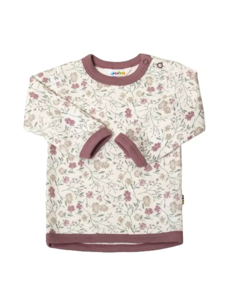 TRØYE ULL / BAMBUS - OFF WHITE/ROSE