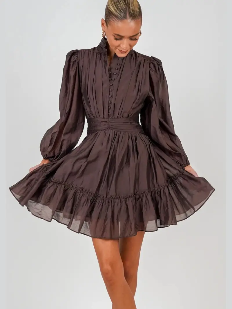 Vanity kjole - coffee brown