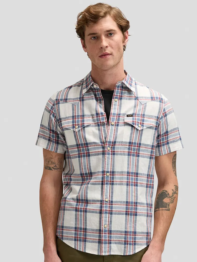 Western Shirt Blå
