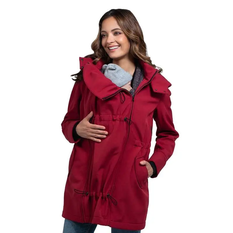 Wombat & Co Shell - Maternity and Carry Jacket - Cherry Red